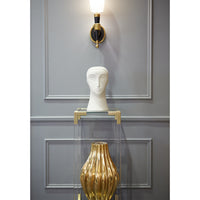 brass hand sconce jacques pedestal - styled view