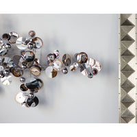 c. jere raindrops wall sculpture nickel - detail view