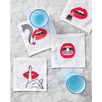 lips cocktail napkins - styled view 1