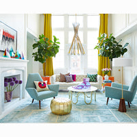 blocks hand-knotted rug - styled view 3