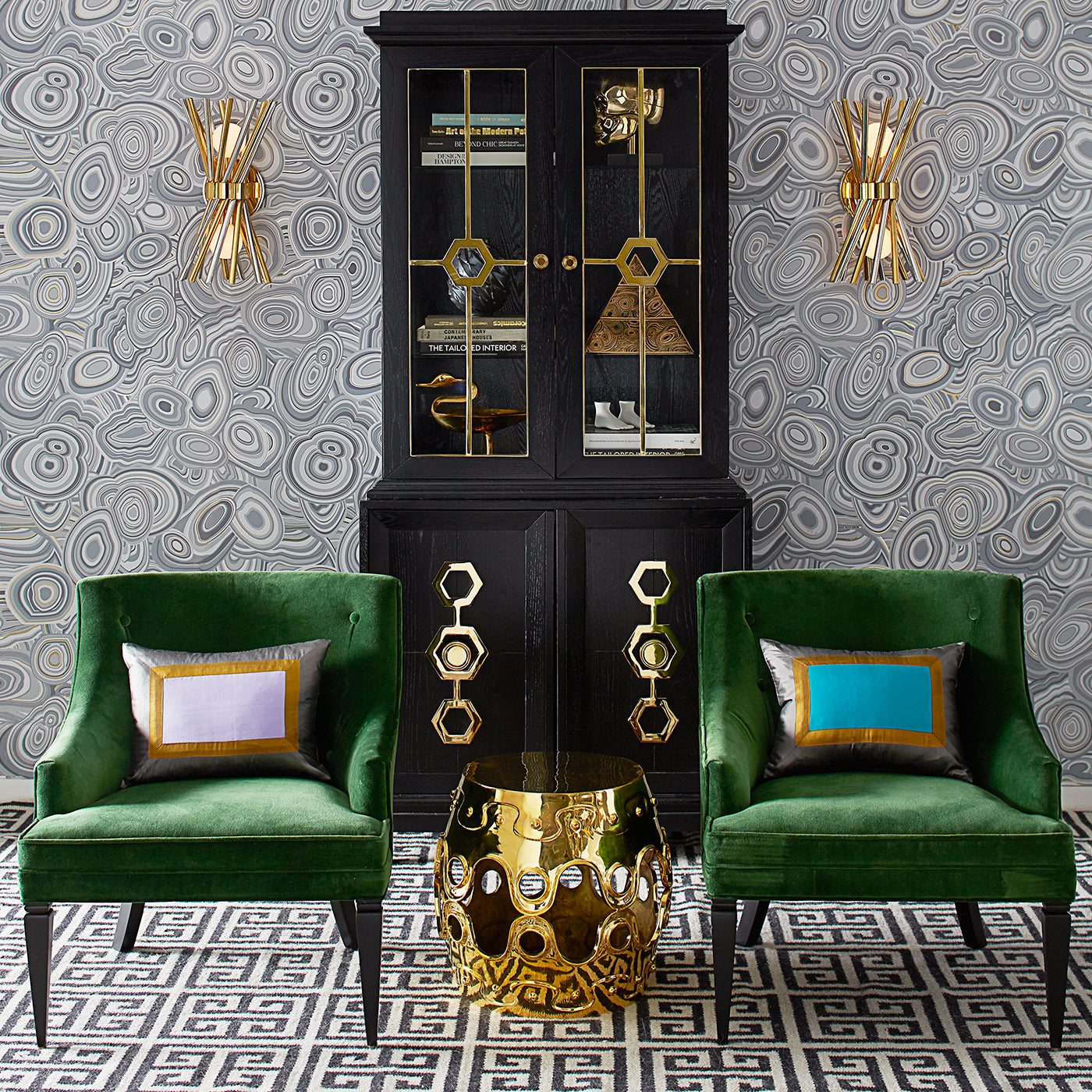 electrum sconces haines chairs - styled view