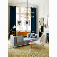 lampert tete a tete maxime shearling lounge chair living room - styled view