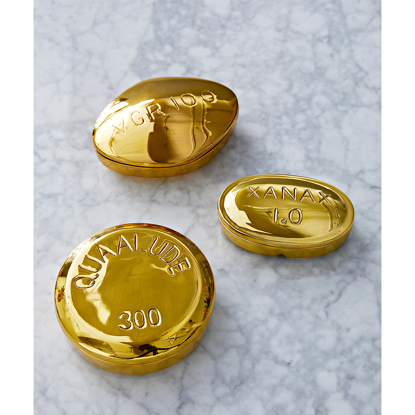 brass pill box collection - styled view 2