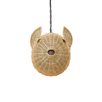 Wicker Blow Fish Pendant Medium - angle view