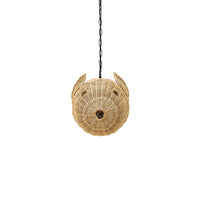 Wicker Blow Fish Pendant Small - angle view