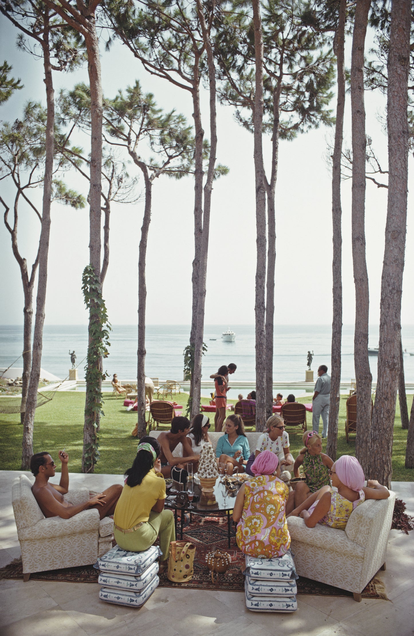 slim aarons "marbella house party" photograph - front view