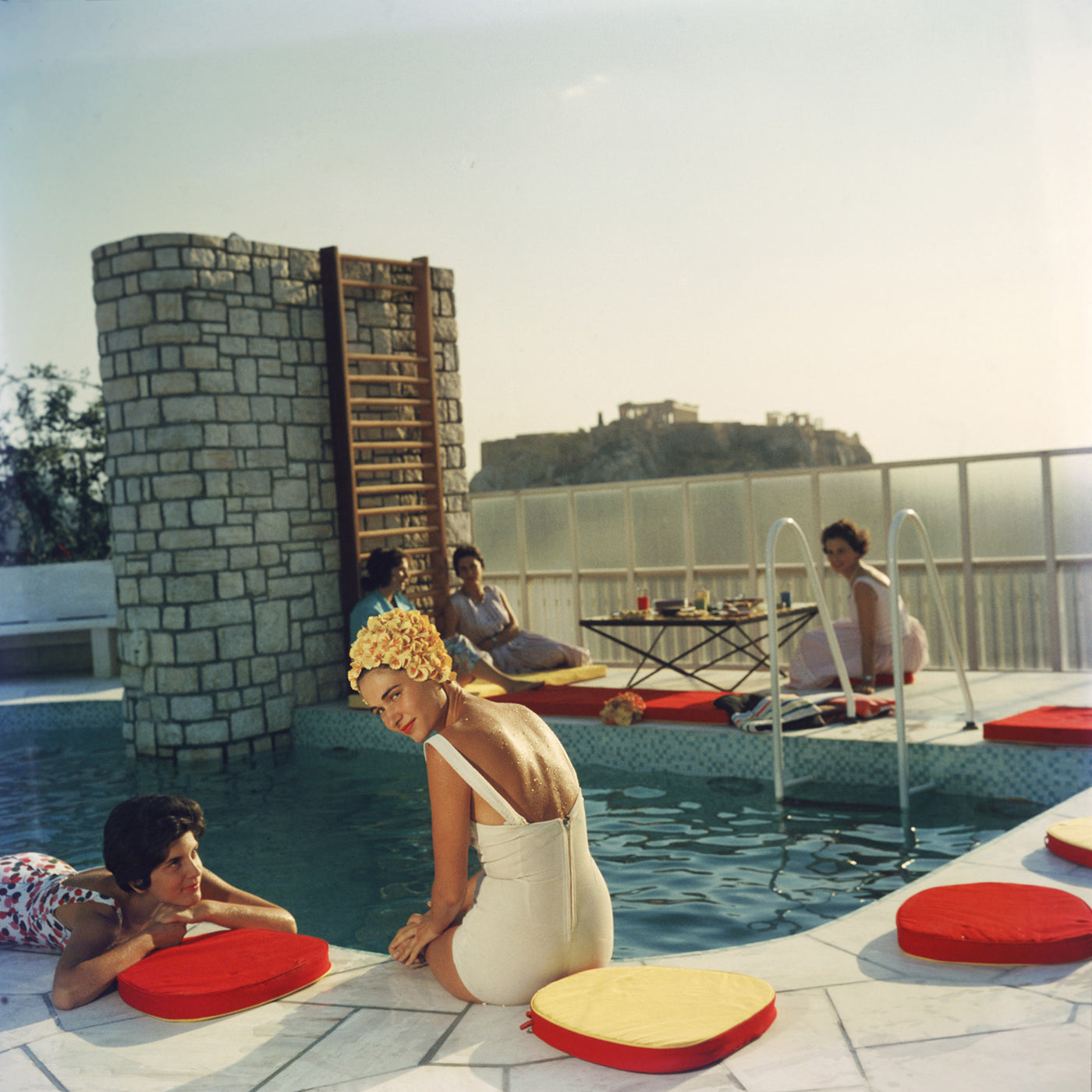 slim aarons "penthouse pool" photograph - front view
