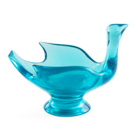 Acrylic Bird Pedestal Bowl - side view