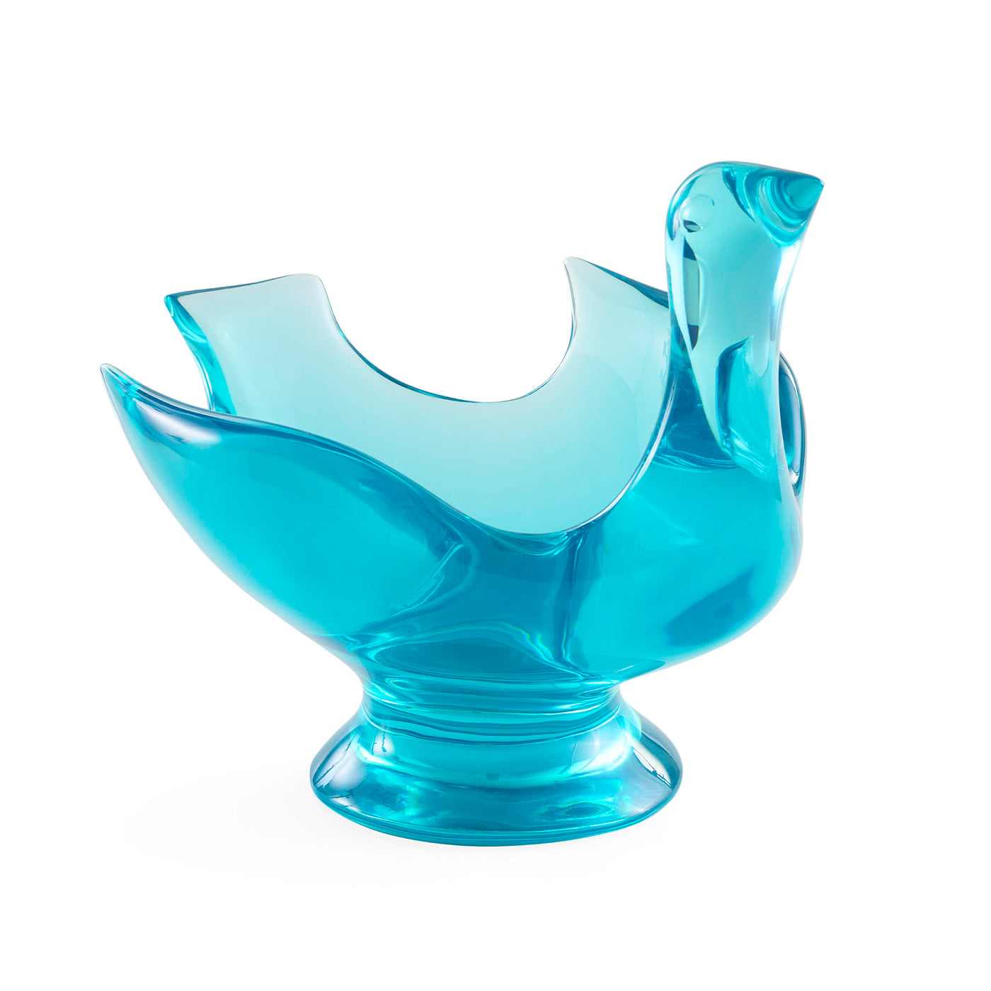 Acrylic Bird Pedestal Bowl - angle view