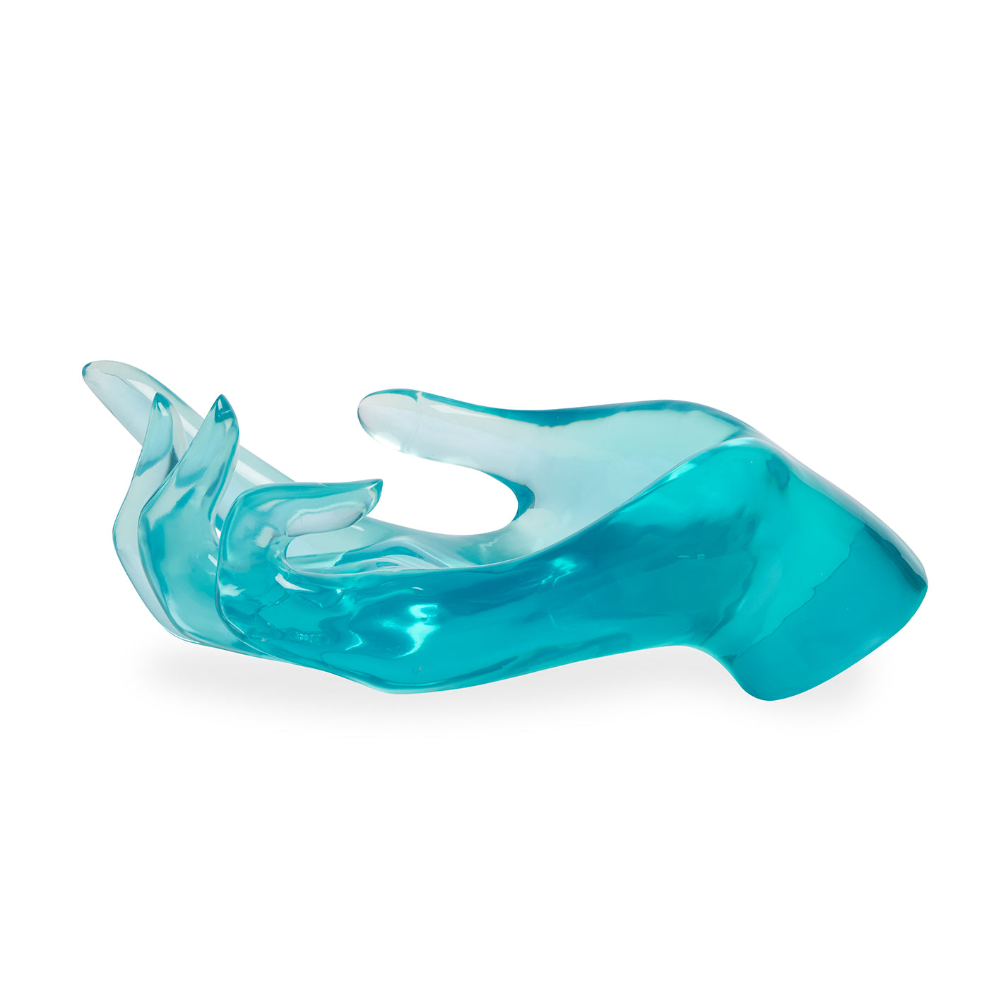 acrylic hand bowl giant blue - side view 1