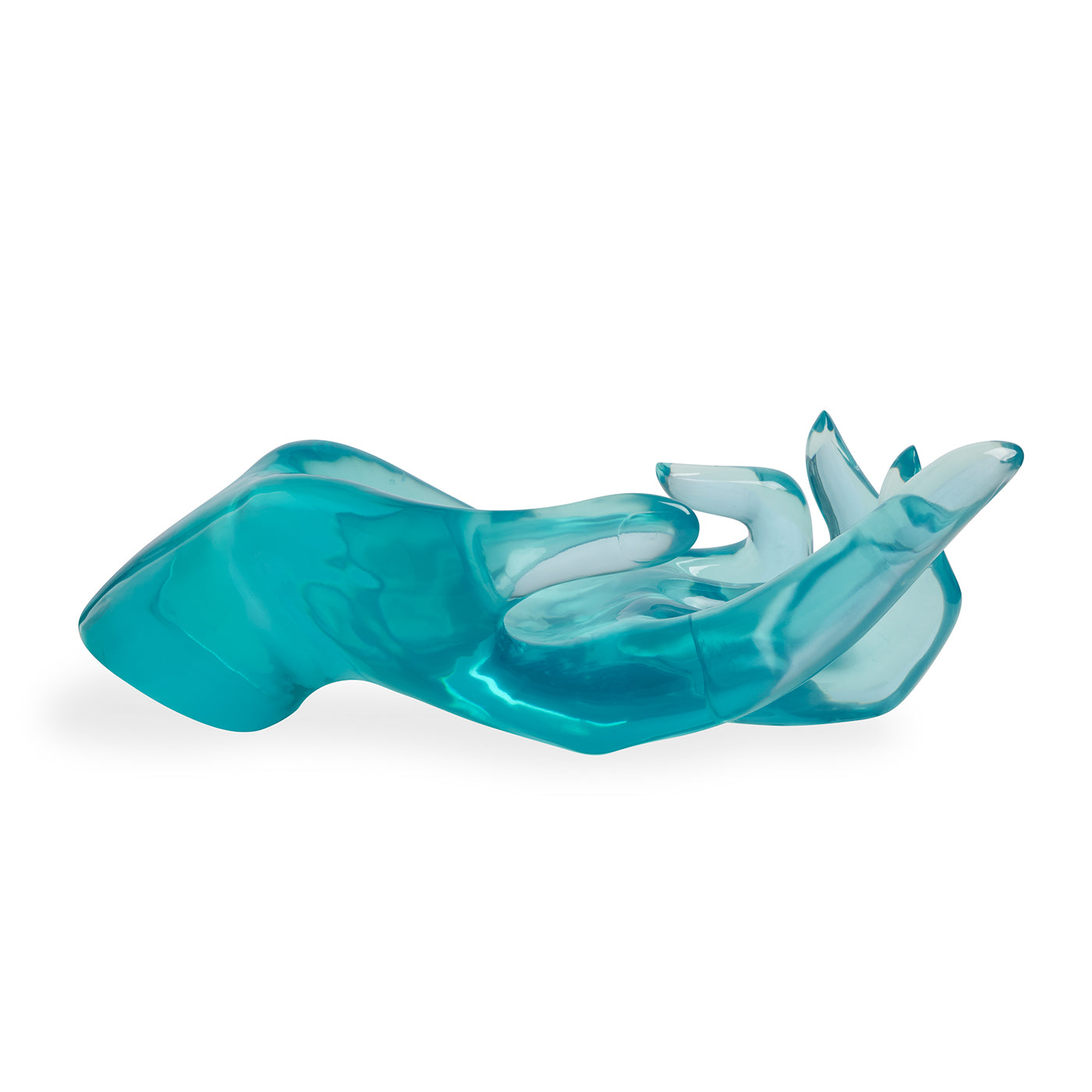 acrylic hand bowl giant blue - back view