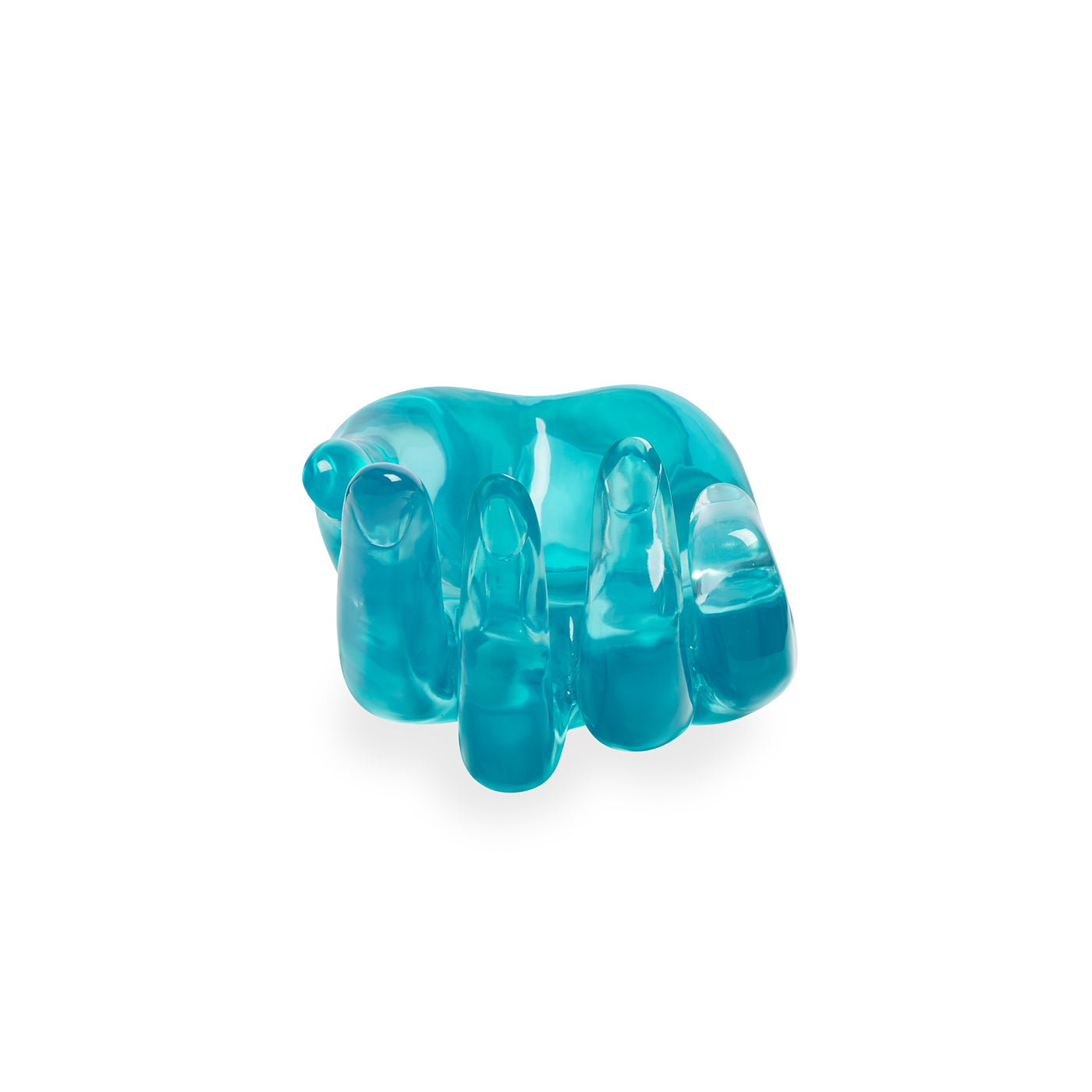 acrylic hand bowl giant blue - front view