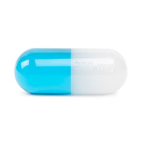 acrylic pill medium blue - angle view