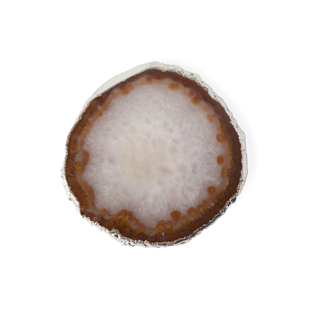 Natural and Silver Agate Coasters Jonathan Adler