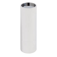 alphaville pedestal mirror top stainless steel - front view