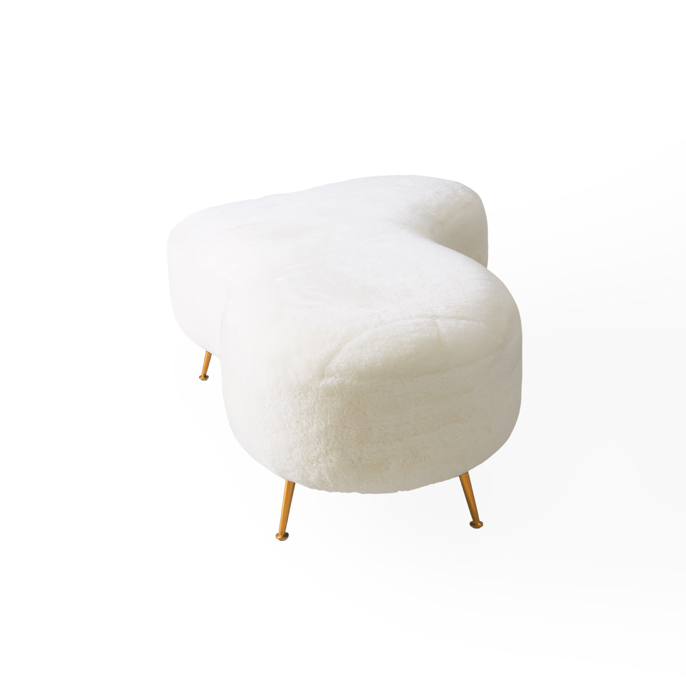 amorphic cocktail ottoman shearling