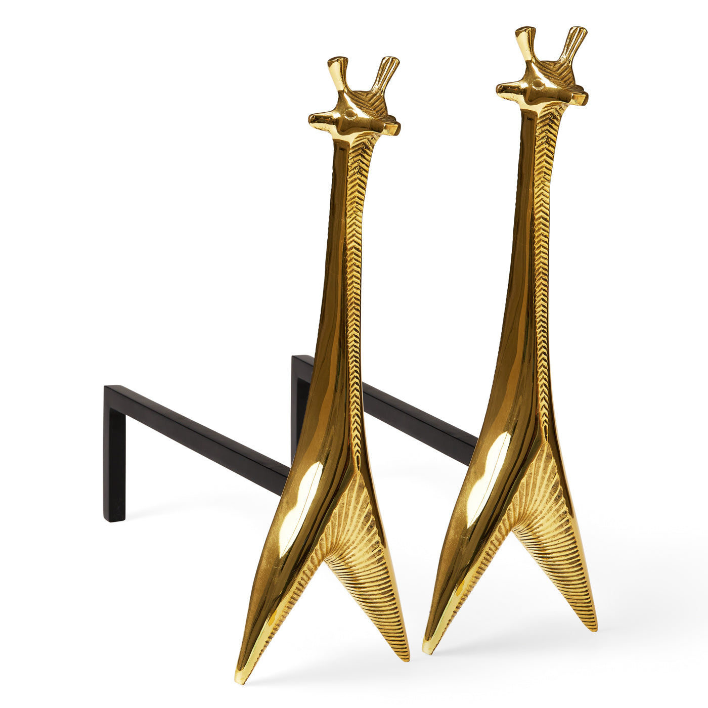 Brass Giraffe Andirons