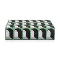 large arcade lacquer box green - front view