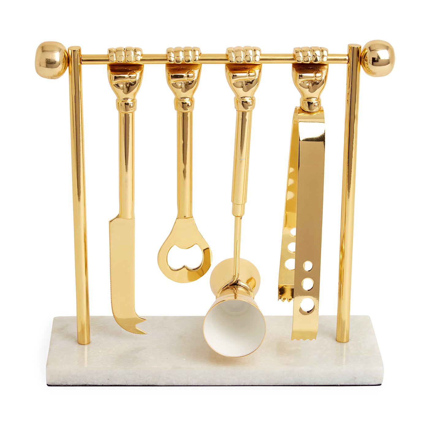 barbell brass bar set - front view
