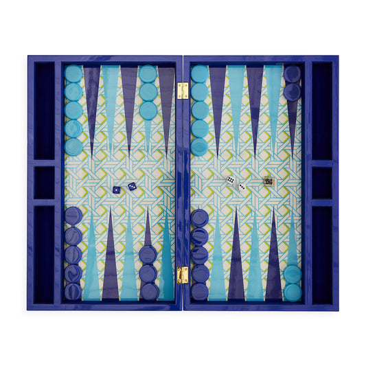 Basketweave Backgammon Set - front view