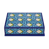 Basketweave Lacquer Card Set - closed box