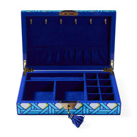 Basketweave Lacquer Jewelry Box - opened view
