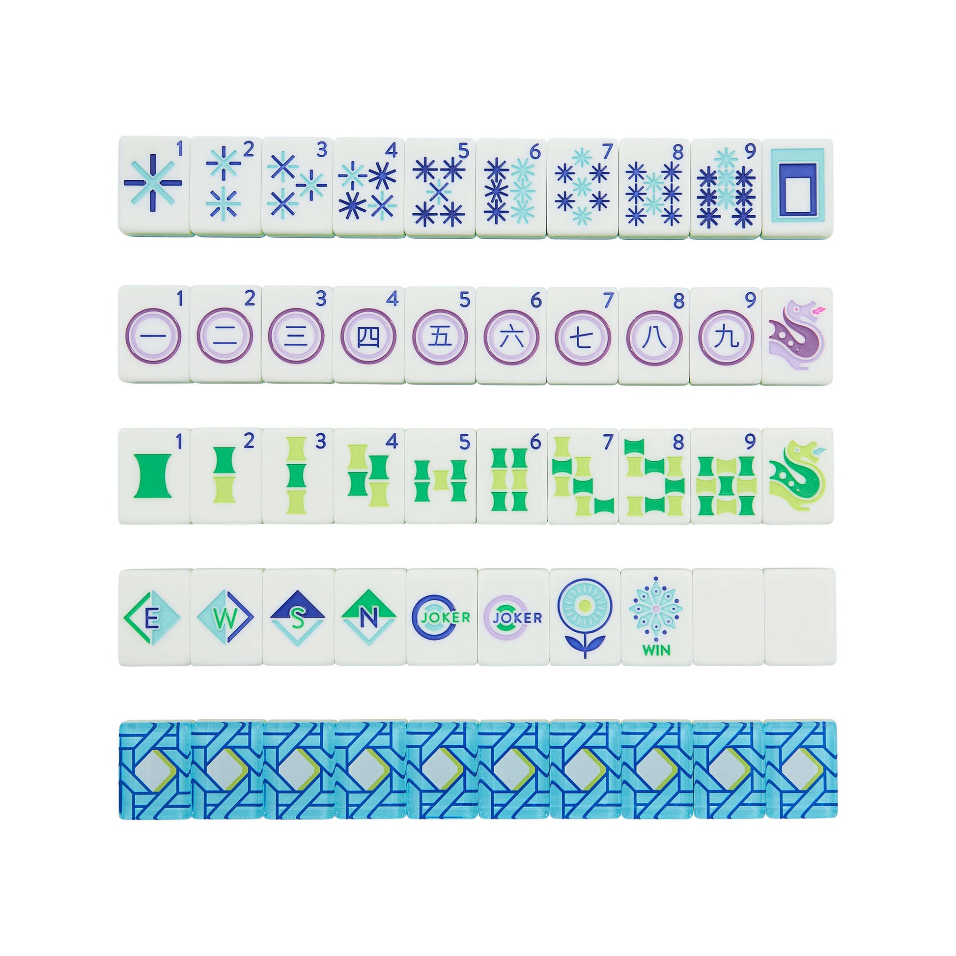 Basketweave Mahjong Set - Pieces