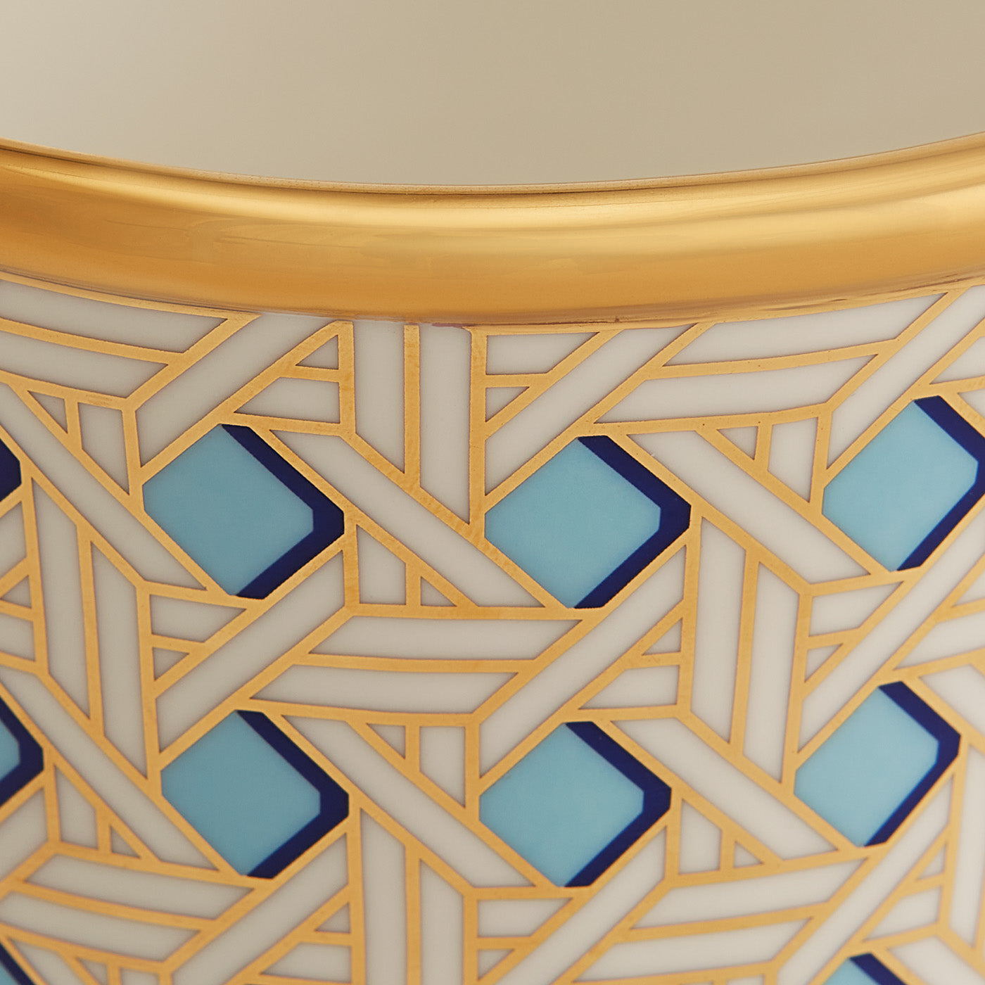 Basketweave Pedestal Bowl - details view