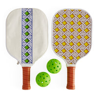 Basketweave Pickleball Set - front view
