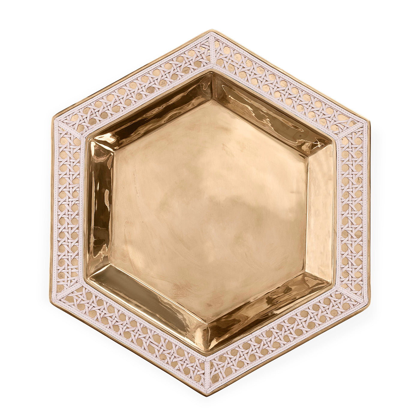Basketweave Serving Tray - top view