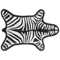 reversible zebra bathmat black - front view