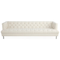 baxter deep t arm grand sofa serpette ivory boucle aluminum legs - front view