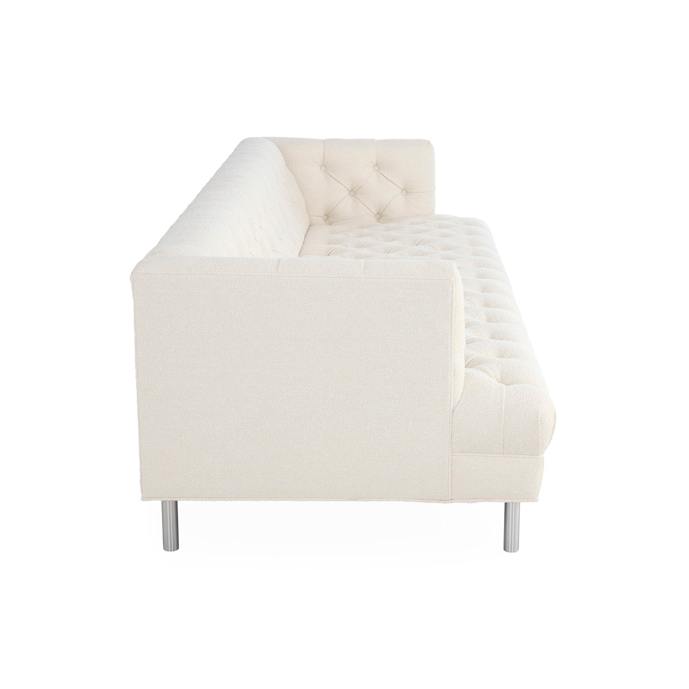 Baxter 100" Deep T-Arm Grand Sofa in Serpette Ivory