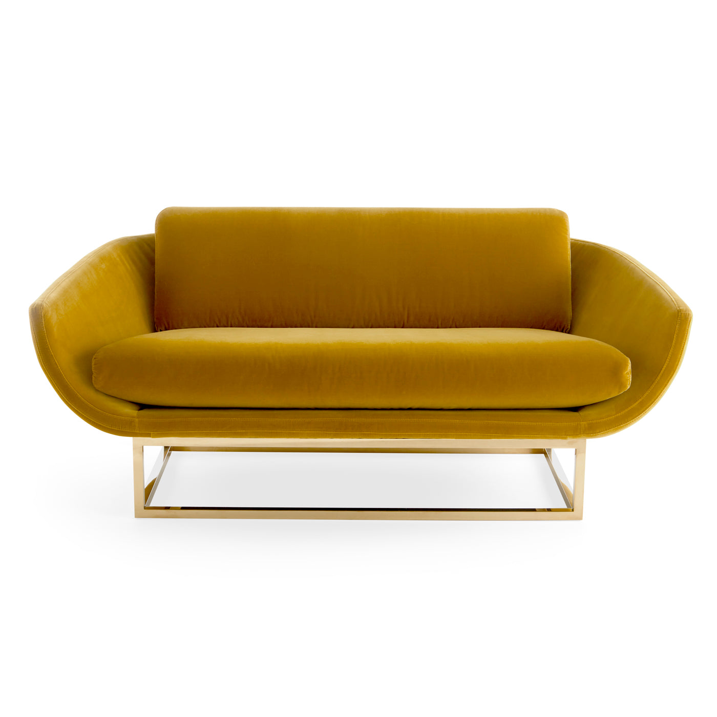 beaumont settee varese lichen velvet - front view