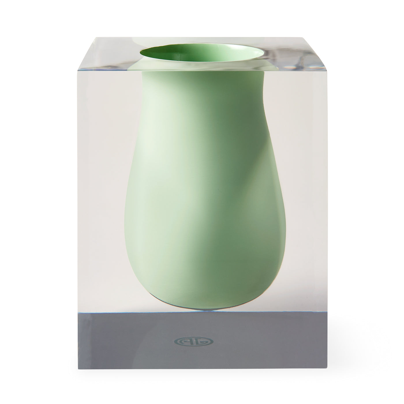 bel air scoop vase celadon green - front view