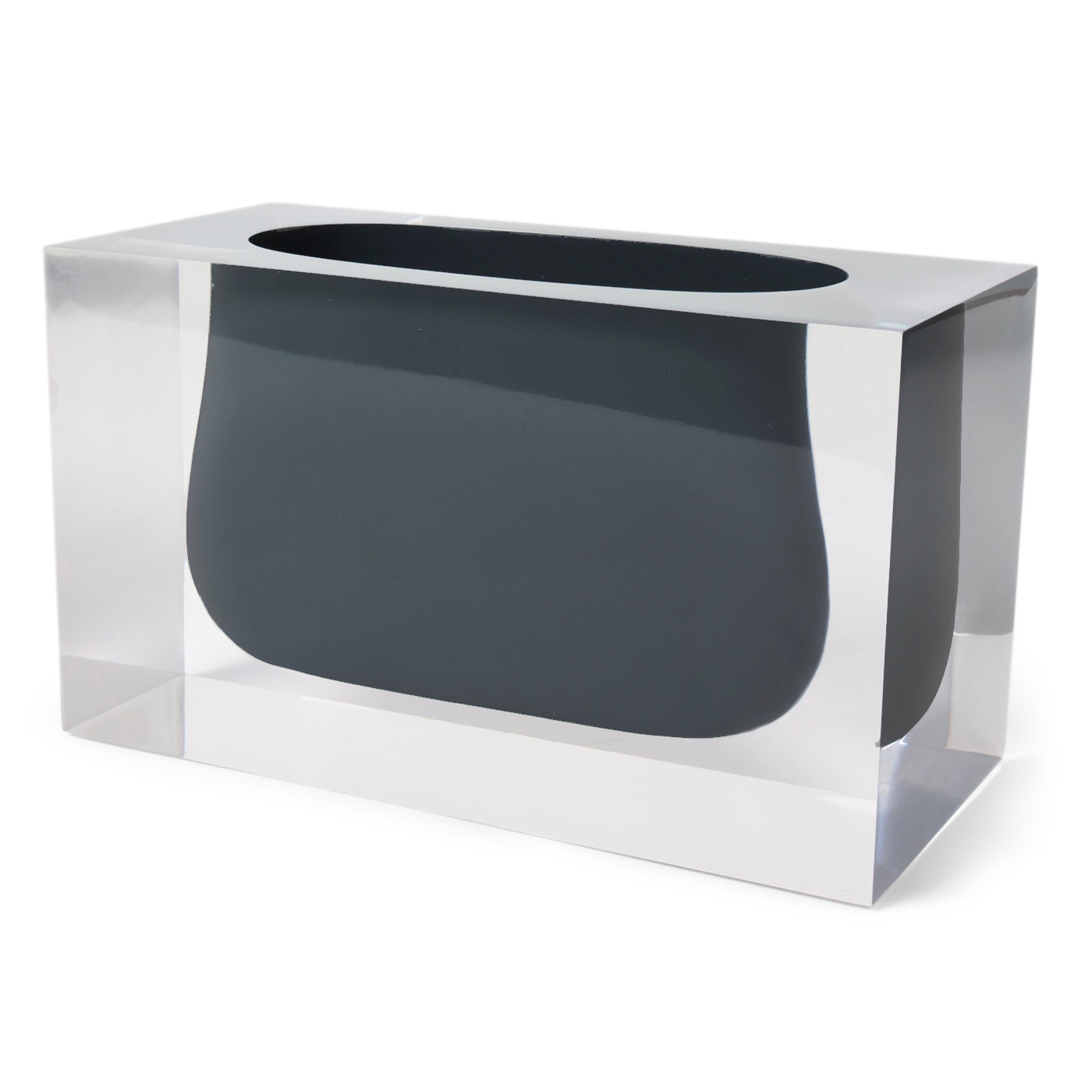 bel air gorge vase acrylic white - front view