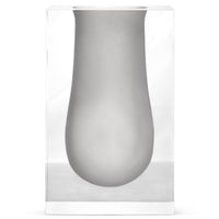 bel air mega scoop vase acrylic white - front view