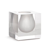 bel air mini scoop vase white acrylic - angle view