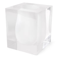 bel air scoop vase acrylic white - angle view