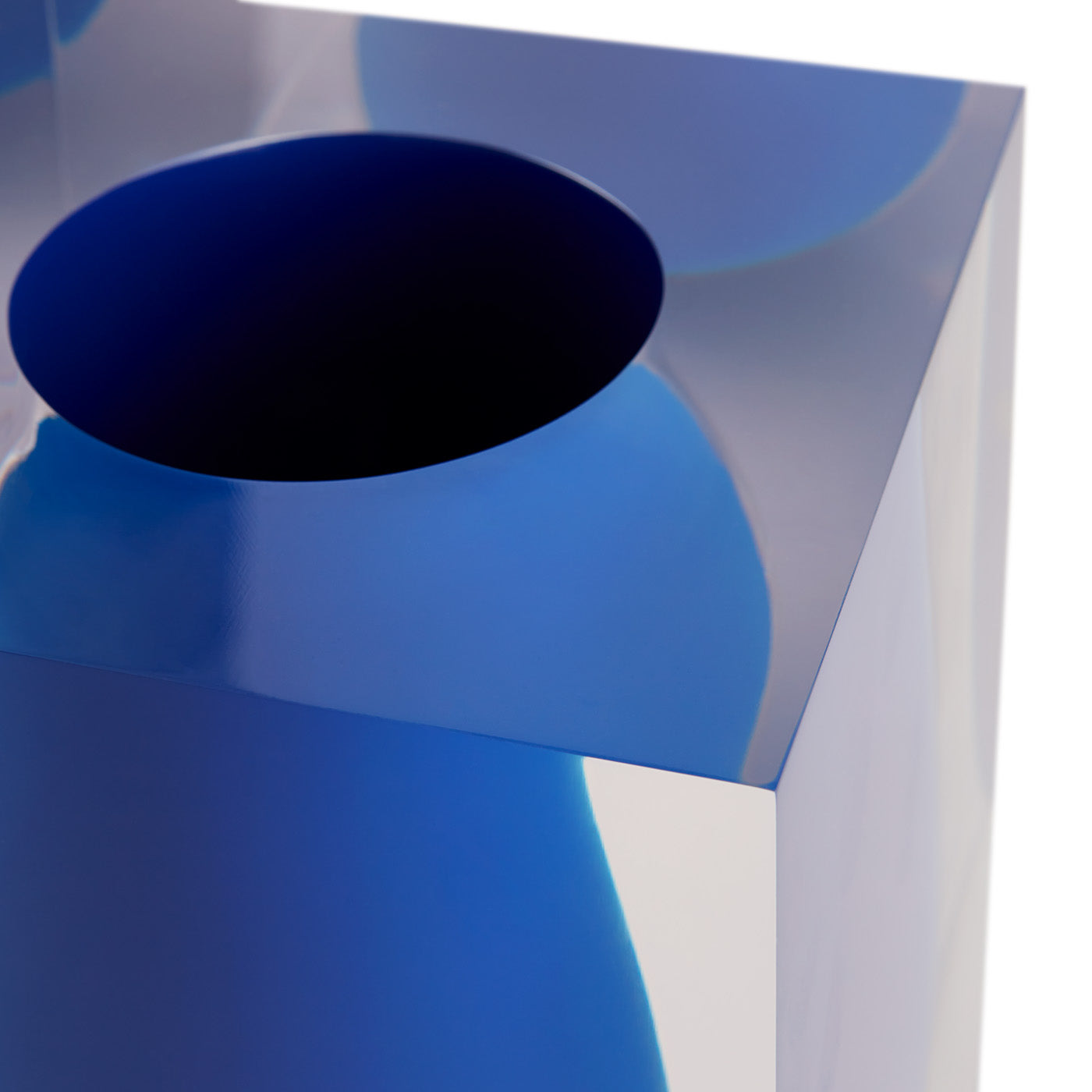 Cobalt blue vase detail