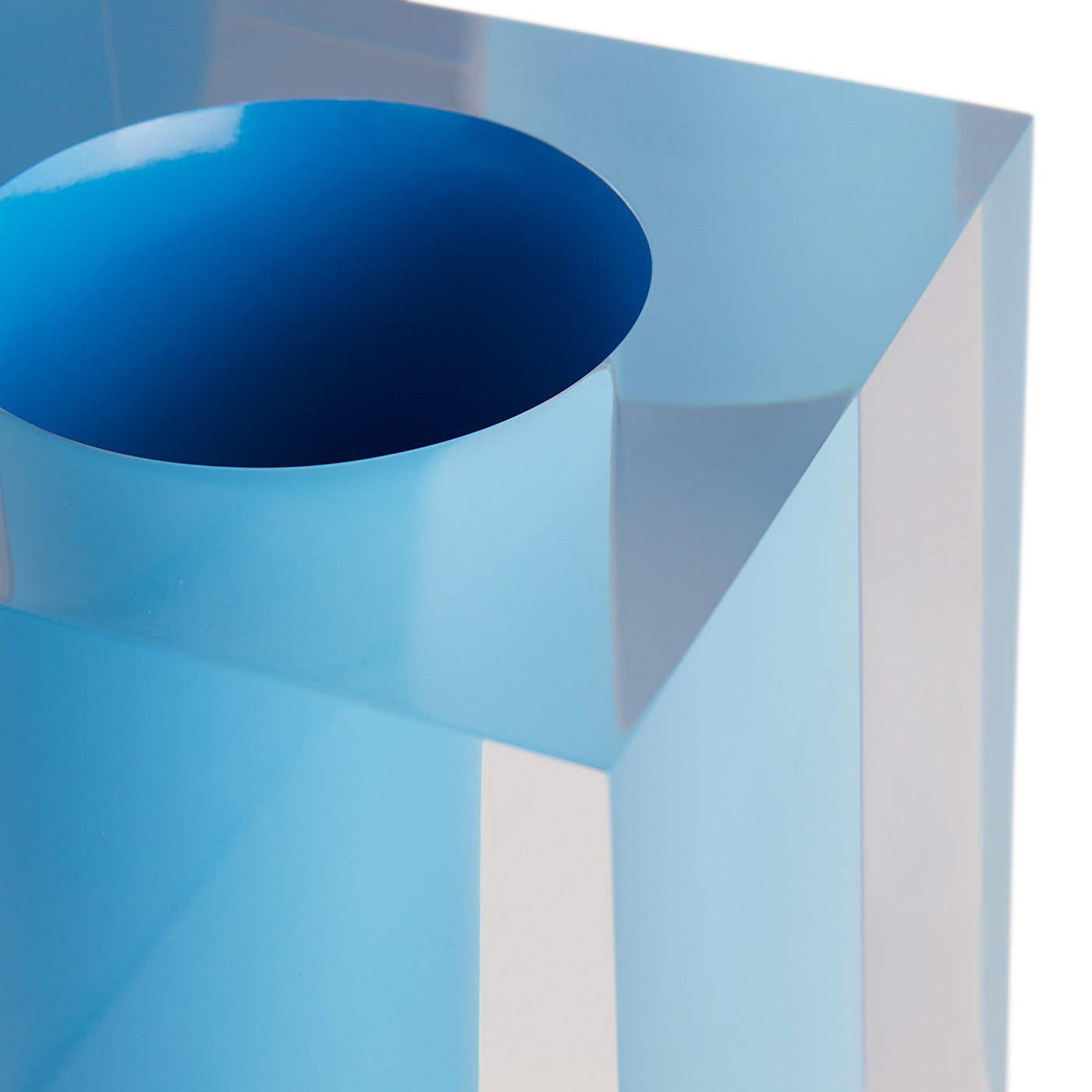 bel air test tube vase acrylic blue - detail view