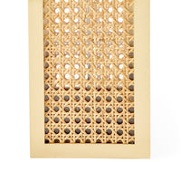 bellport table lamp rattan brass - details view