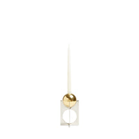 berlin candle holder short brass stainless steel - view 2
