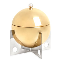 berlin ice bucket brass stainless steel - front view