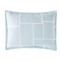 blocks sham supima cotton blue standard size - front view