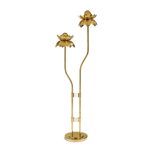 Brass Flower Floor Lamp