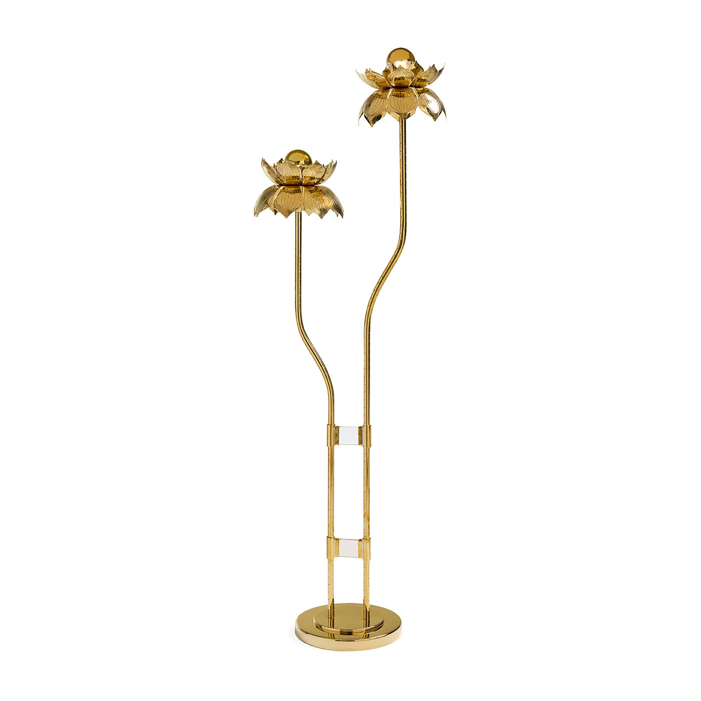 Brass Flower Floor Lamp