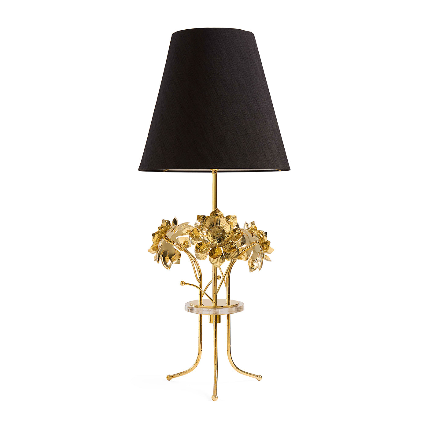 Brass Flower Table Lamp