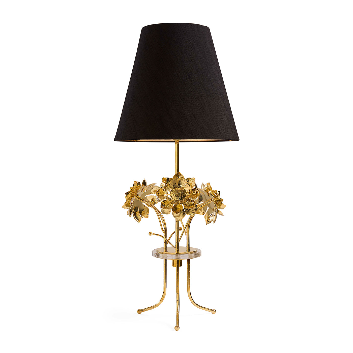 Brass Flower Table Lamp