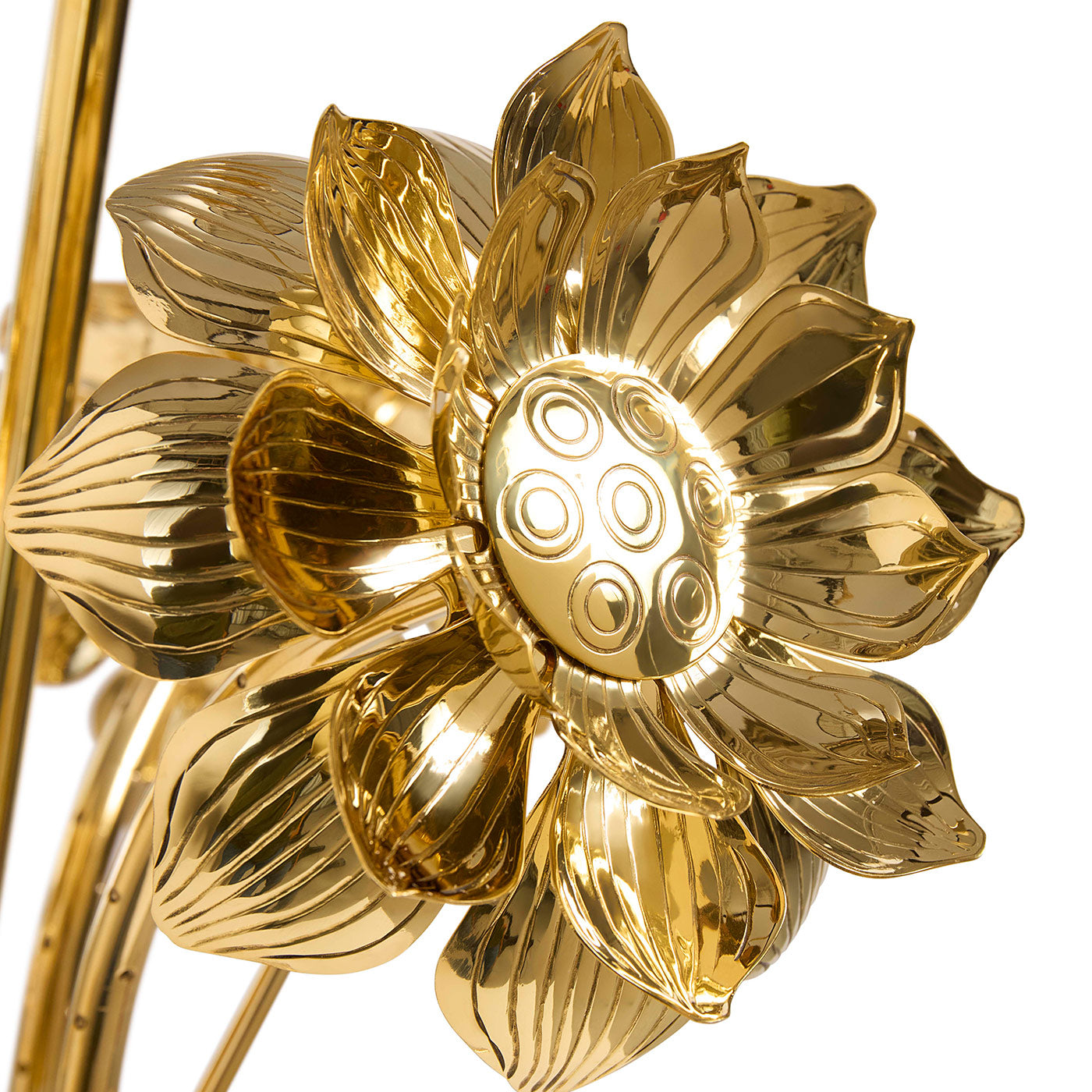 Brass Flower Table Lamp